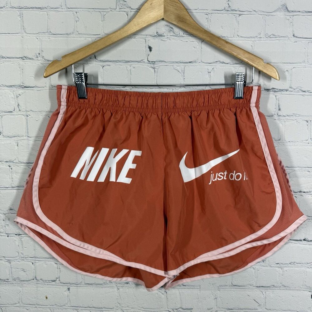 Nike Tempo Icon Clash Women XL Dri-FIT Running Shorts Orange 3" Brief Lined Y2K